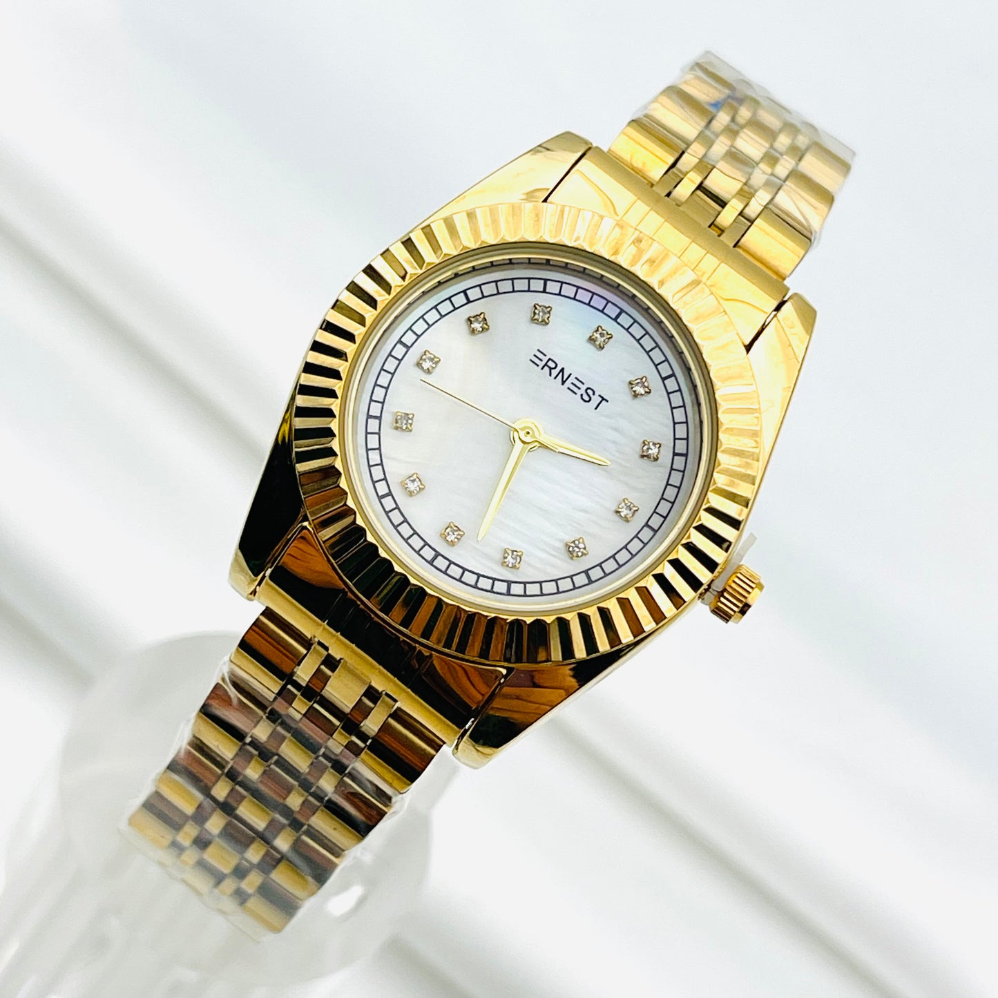 Montre FOLA Doré Fond Blanc