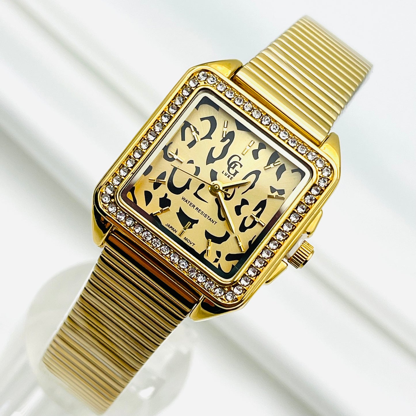 Montre Léopard Carré